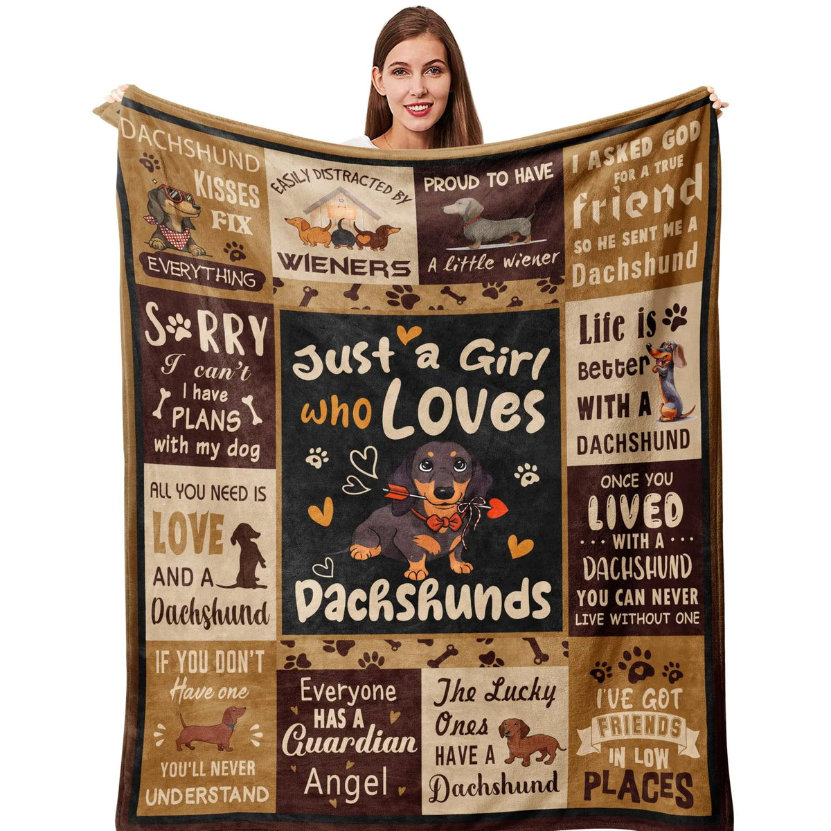 Highland Cow & Brown Floral Cozy Flannel Blanket | Farmhouse Throw