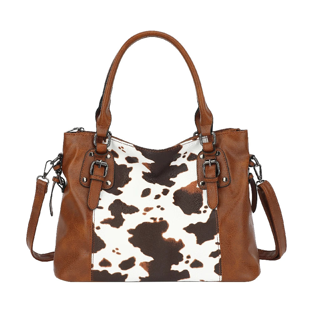 The Ultimate Cow Print Tote & Handbag Combination Set