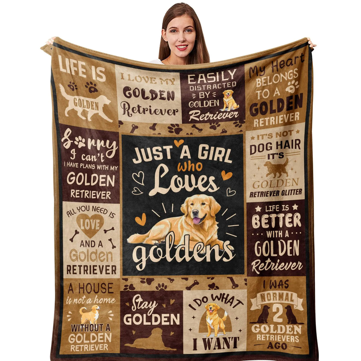 Highland Cow & Brown Floral Cozy Flannel Blanket | Farmhouse Throw