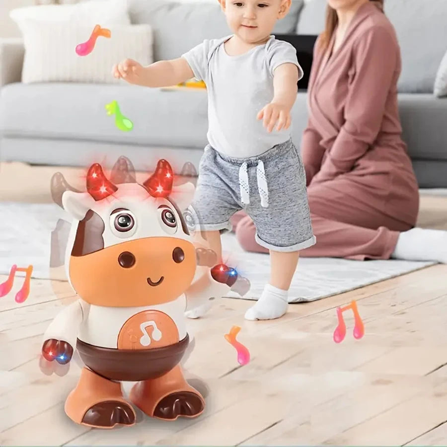Interactive Dancing Baby Cow – Musical Electric Plush Toy