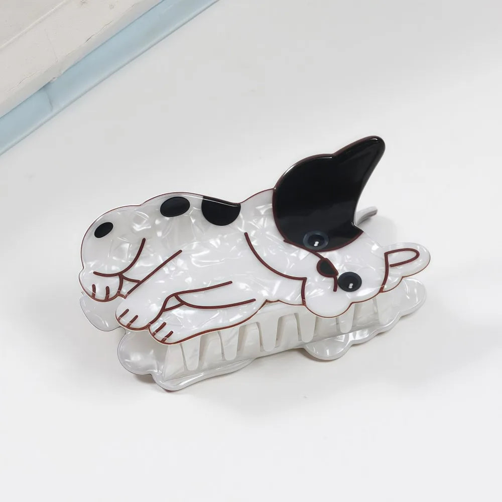 Aesthetic Cow & Dog Hair Claw Clip